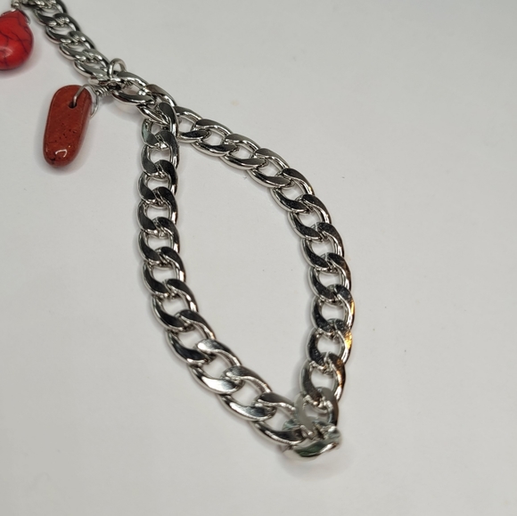 NWT Free People Thong Anklet Chain with Stone pendants - Picture 2 of 5